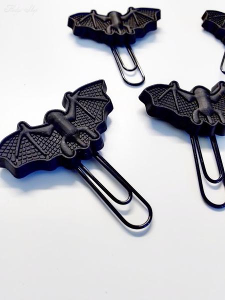 Fledermaus Notizklammern schwarz